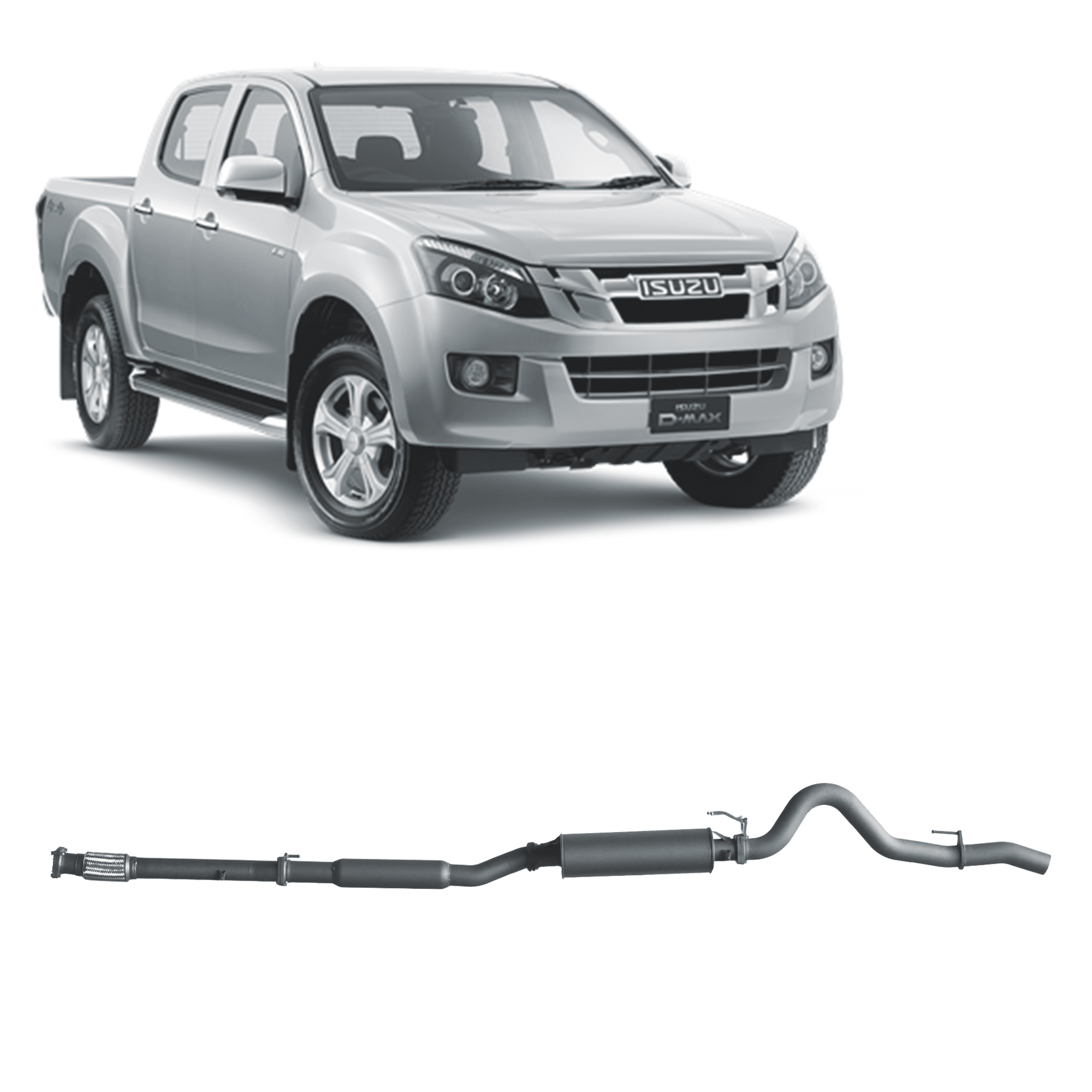 Redback 4x4 Exhaust System for Isuzu D-MAX (2016 - 06/2020)